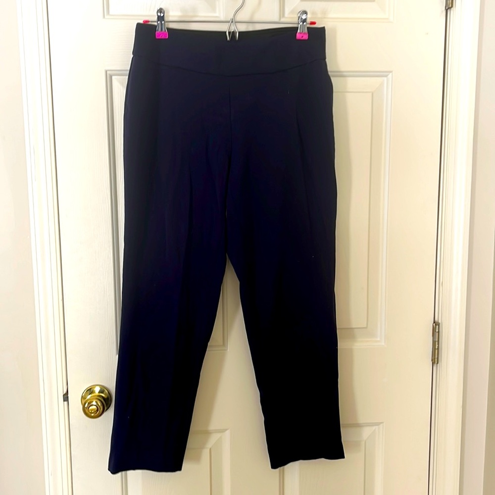 Investment Petites 6PS Navy Blue Pull On Dress Pants